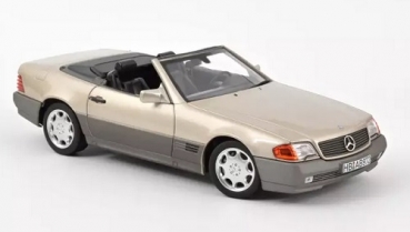 183719 Mercedes-Benz 500 SL 1989 Smoke Silver metallic 1:18